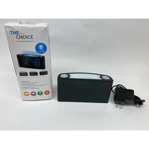 LED Digital Alarm Clock 2USB Ports Color Changing Night Lite Battery Backup